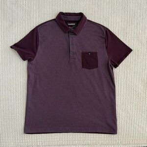 Express Men's Dark Maroon Polo Shirt